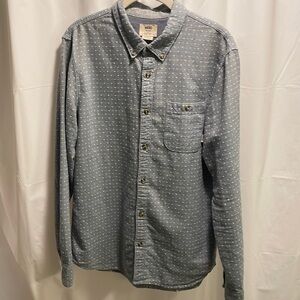 Vans Blue Long Sleeve Button Down. Size M. Tailored Fit.
